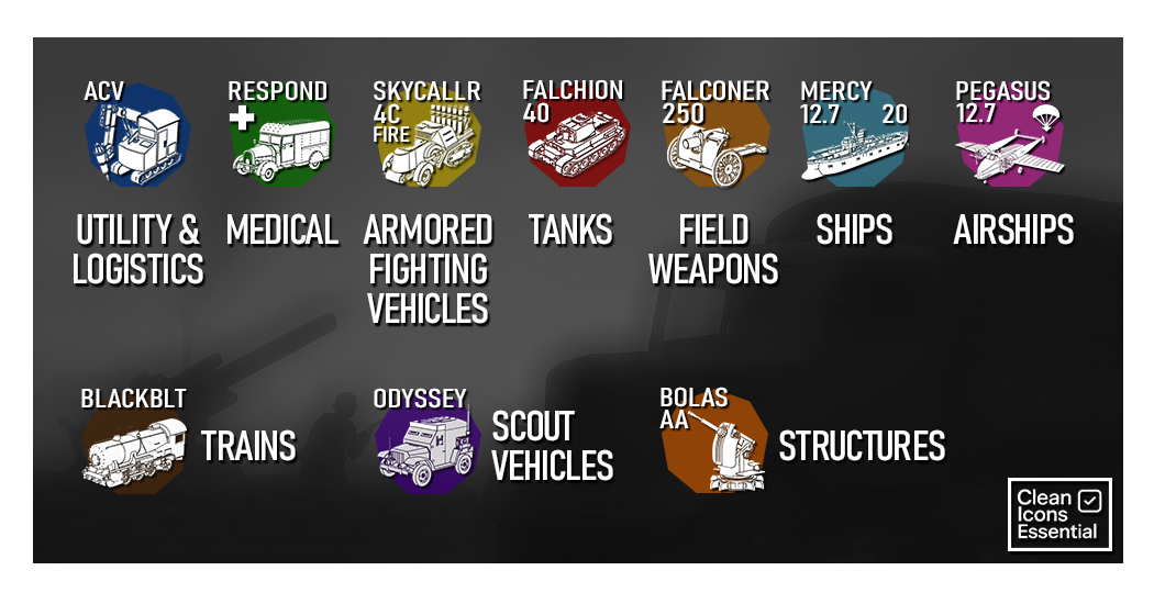 Screenshot 3 for Clean Icons Essential - Foxhole Mod