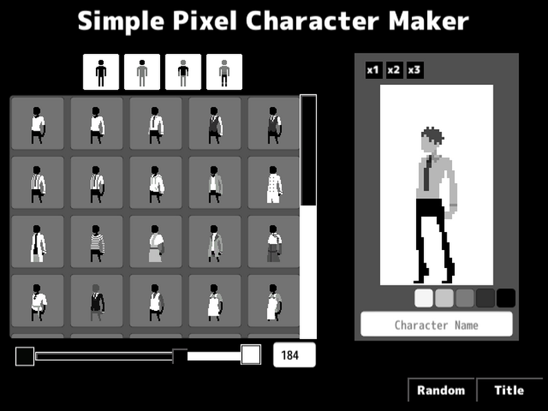 Simple Pixel Character Maker By Díː