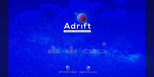 Cover image for Adrift: Journey through Cosmos.