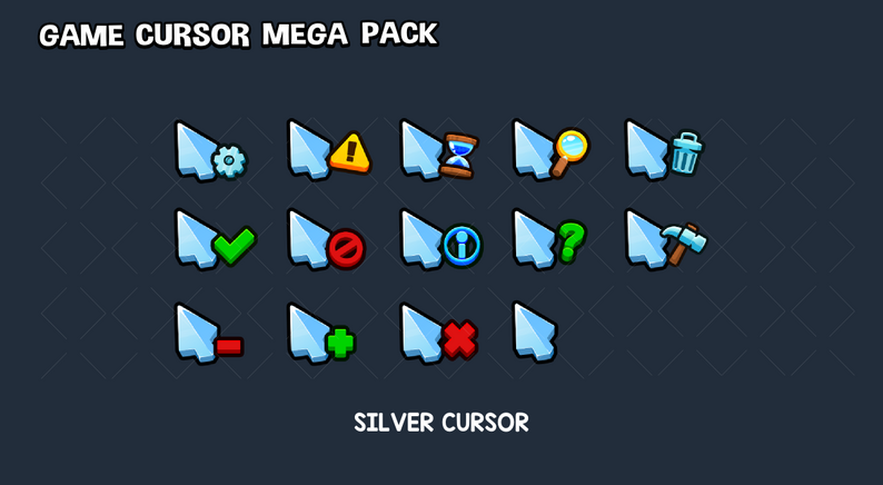 Game cursor mega pack by Robert Brooks - gamedeveloperstudio.com