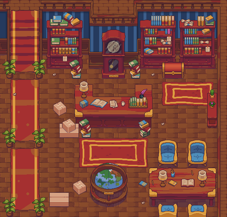 The Library - Indoor Asset Pack (24x24) by Andy