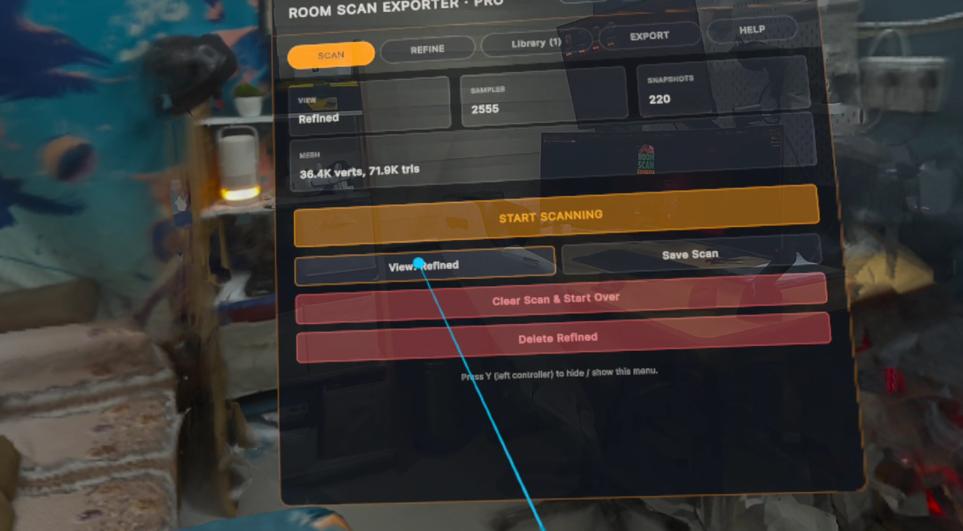 Screenshot 2 for Room Scan Exporter for Meta Quest 3 & 3S
