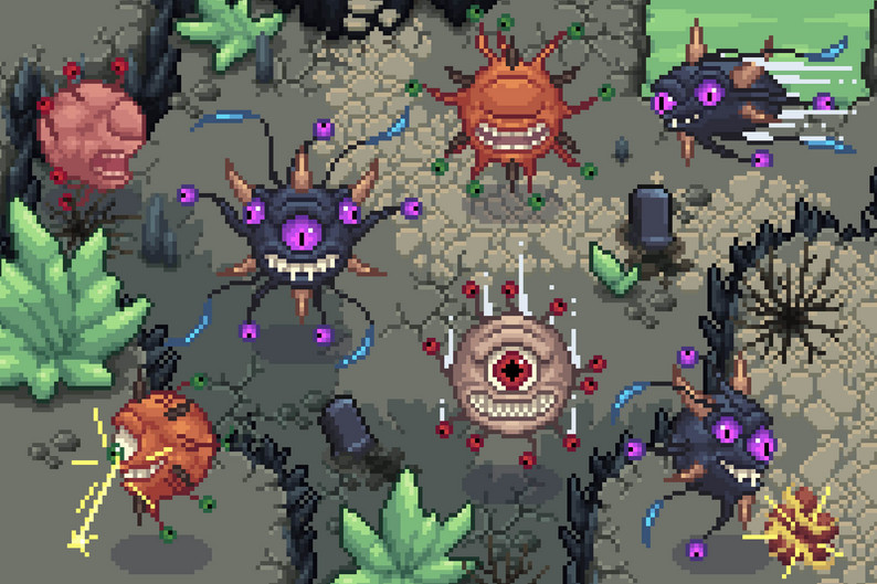 Beholder Monsters Top-Down Pixel Character Pack by Free Game Assets ...
