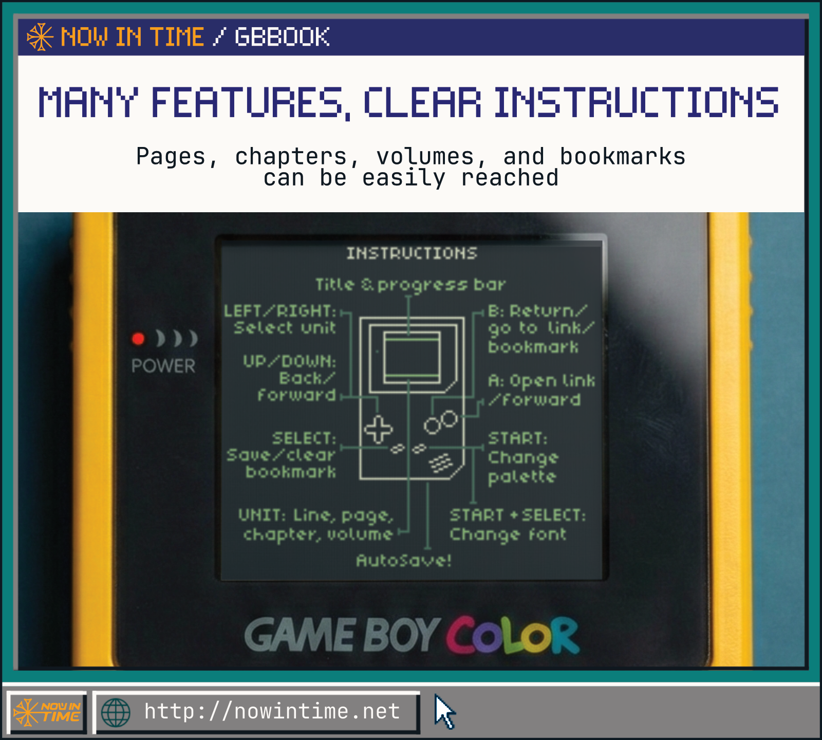 Screenshot 7 for GBbook - Custom Game Boy Cartridge with Books and Literature Classics