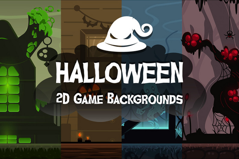 Parallax Halloween 2D Game Backgrounds by Free Game Assets (GUI, Sprite ...