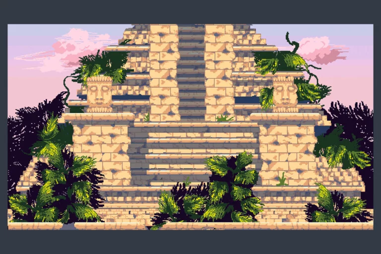Ancient Temple Pixel Game Backgrounds by ReRoot dev