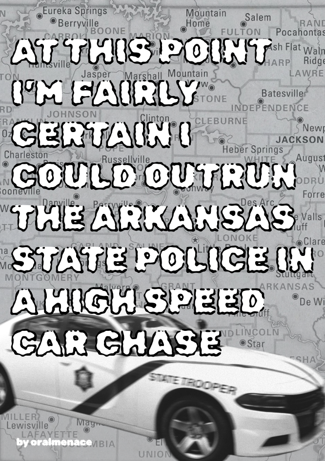 Screenshot 2 for at this point i'm fairly certain i could outrun the arkansas state police in a high speed car chase