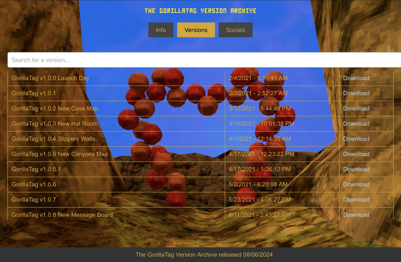 The Gorillatag Version Archive By The Gorillatag Version Archive