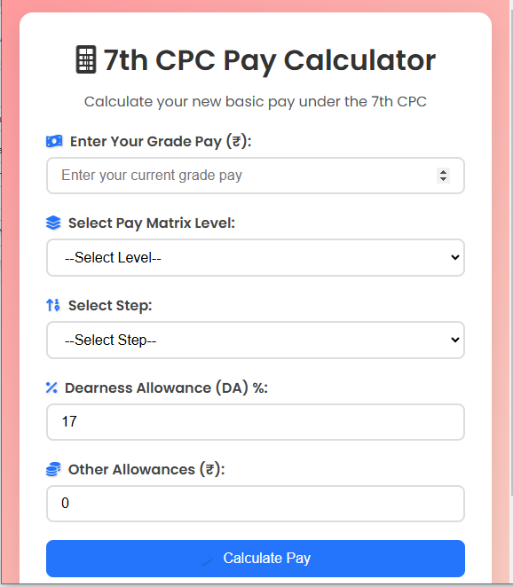 7th Pay Commission Salary Calculator by nizampk