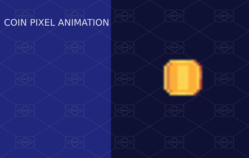 2D Pixel Coin Animation by DonHellsing