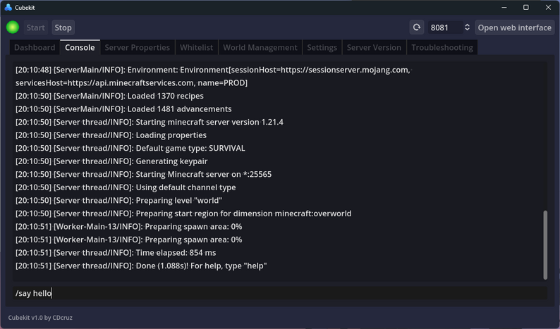 Cubekit - Minecraft Server Manager by CDcruz