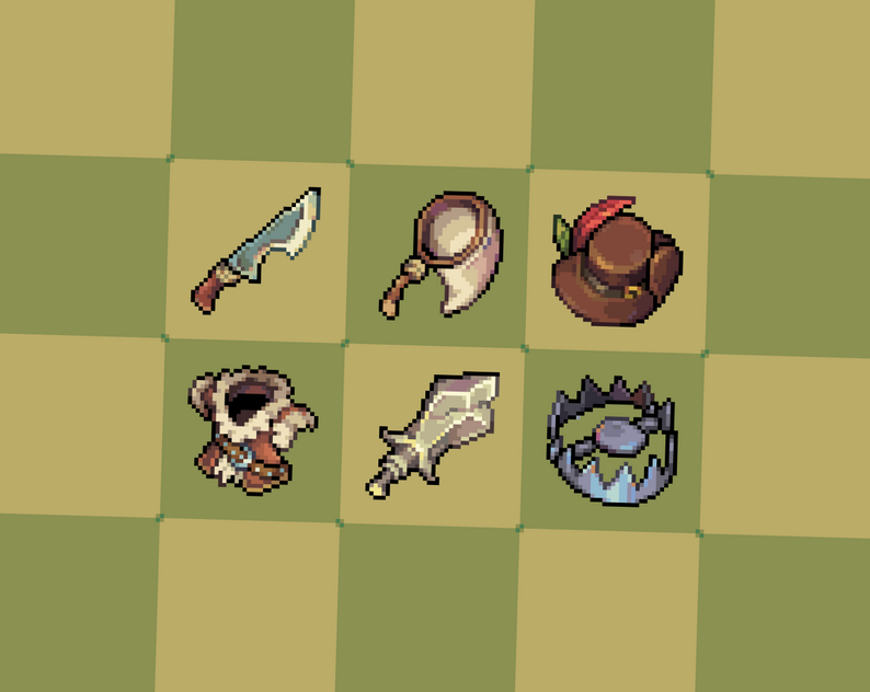 40+ 32x32 Hunter RPG Items by RunninBlood