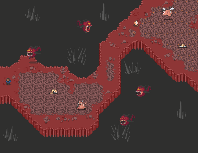 2D Pixel Art Hell Tileset by Elthen's Pixel Art Shop