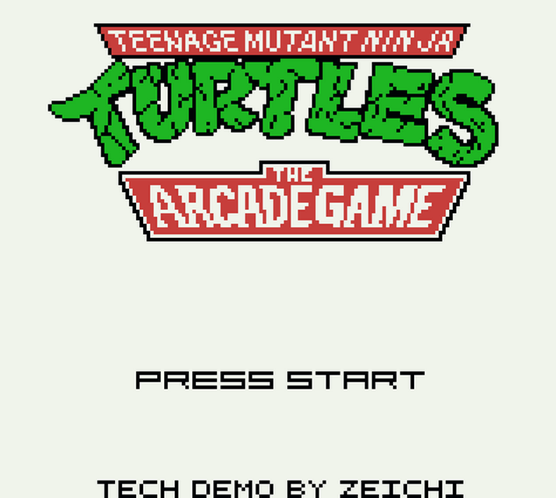 TMNT THE ARCADE GAME TECH DEMO (For GameBoy Color) by ZeichiGames