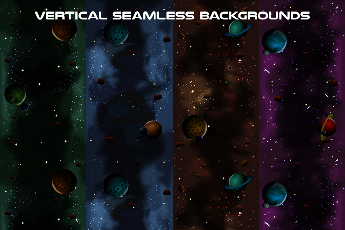 Space Vertical 2D Backgrounds By Free Game Assets GUI Sprite Tilesets 