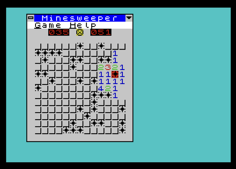 Minesweeper Zx Spectrum] By Matthew Begg By Basic 10liner