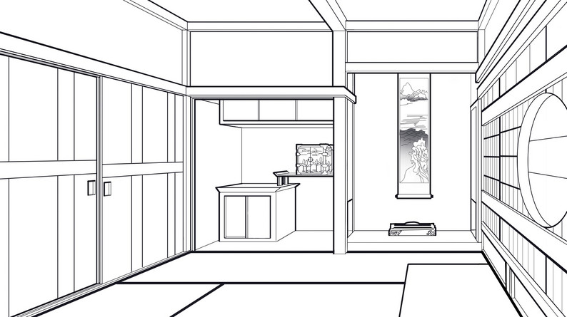 Background Lineart Pack[Edo Period] by Goyanin