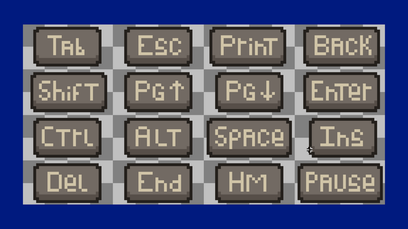 Pixelated Keyboard Buttons Pixel Art Keyboard Buttons Pack UI by FZF Productions