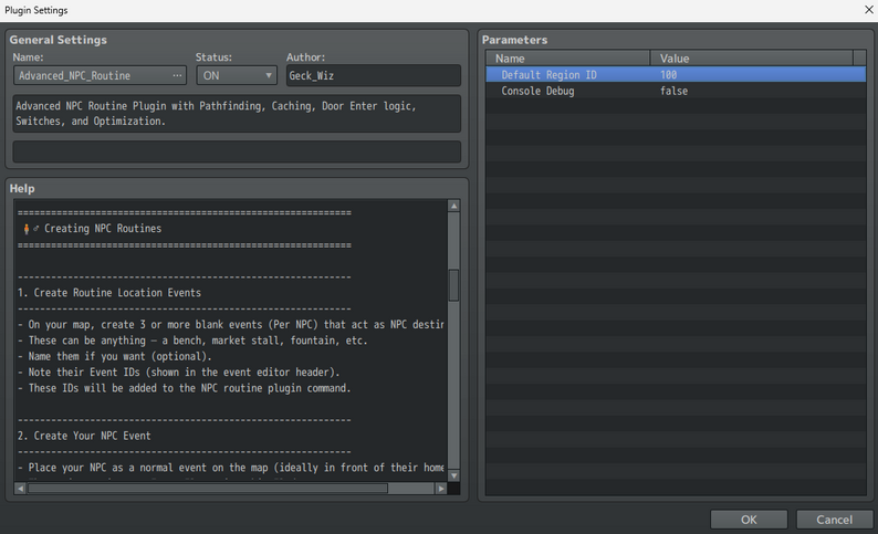 Advanced NPC Routines Plugin by Geck-Wiz