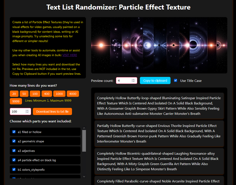 Text Gen: Particle Effect Texture by Reactorcore