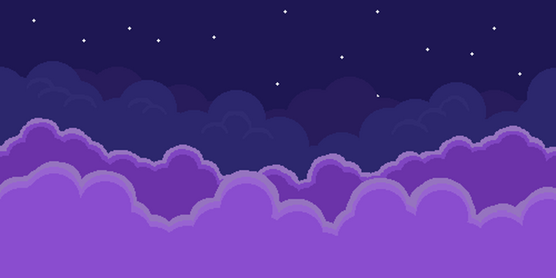 Cloudy Sky Pixel Art Infinite Background [FREE] by TheSavvyCow