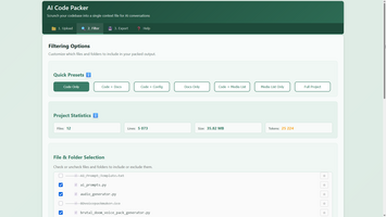 Complete Rebuild to v2.0 - AI Code Packer by Reactorcore