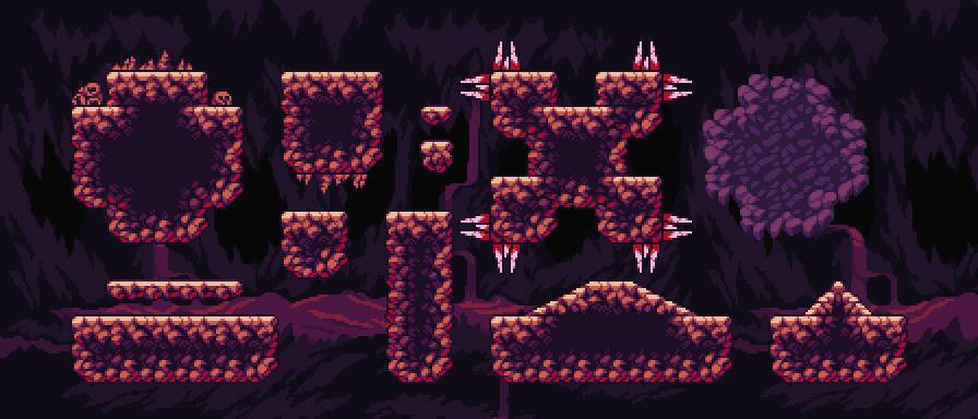 Pixel Art Cave Back Gif - thegameassetsmine