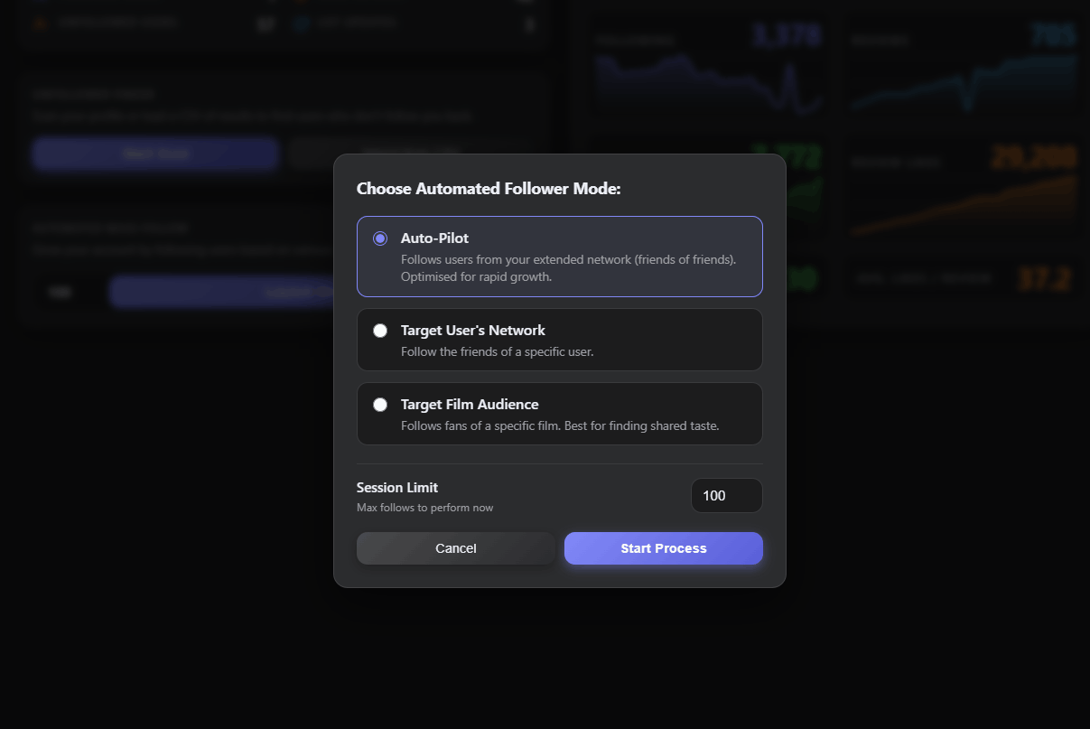 Screenshot 5 for Letterboxd Automation Suite & Unfollower Finder