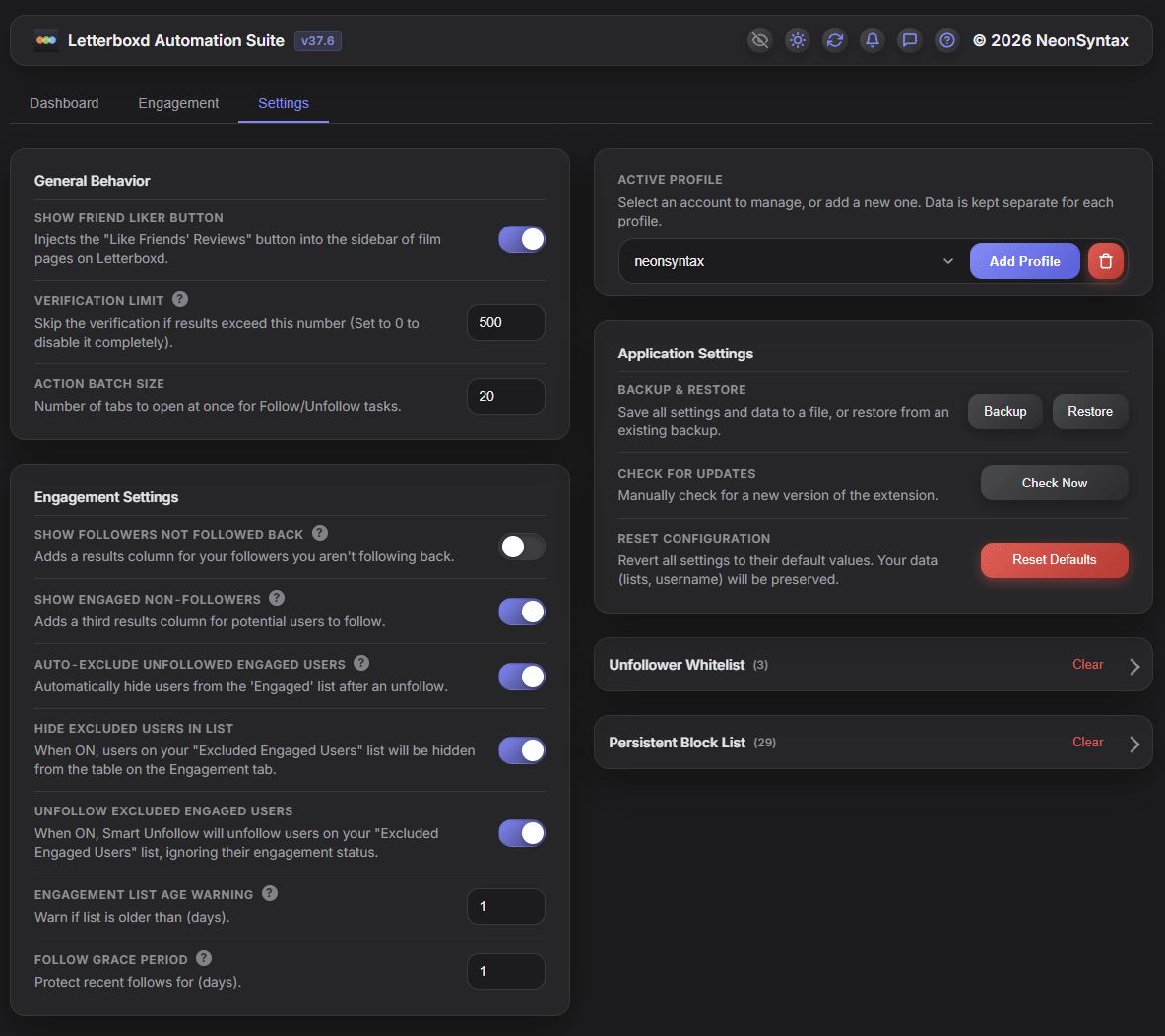 Screenshot 7 for Letterboxd Automation Suite & Unfollower Finder