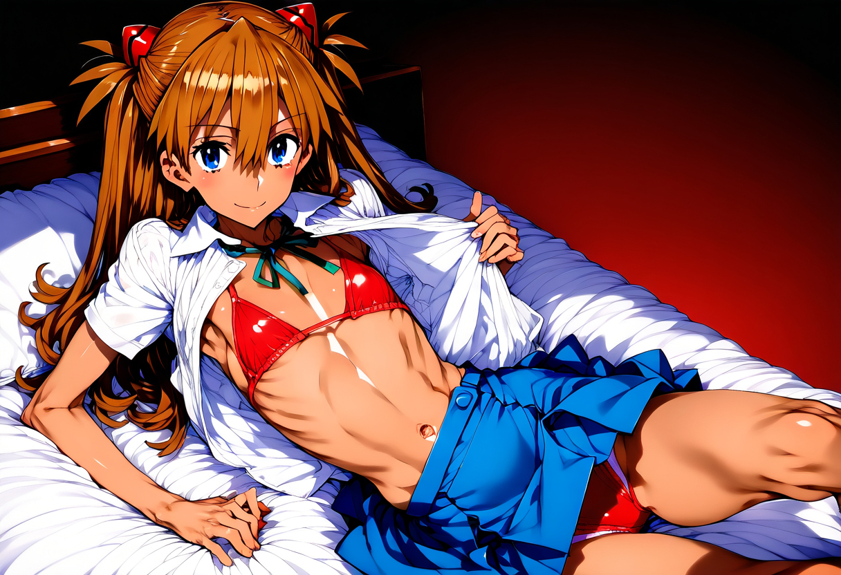 Screenshot 3 for アスカとラブラブSEX(画風1) ASKA and love love SEX (painting style1)
