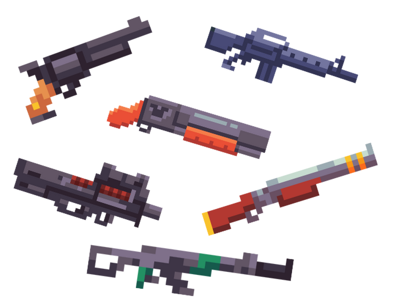 Ranitayas Guns Pack (16+ pixelart guns) by Ranitaya Studios