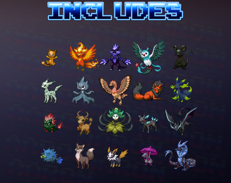 Aaron Sprites | Generation 3 | 20 Creatures by AaronSprites