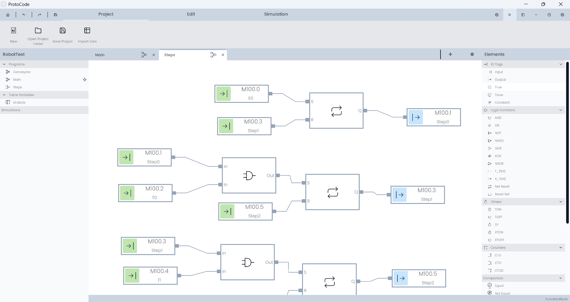 Screenshot 2 for PROTOCODE - Visual PLC Language Editor