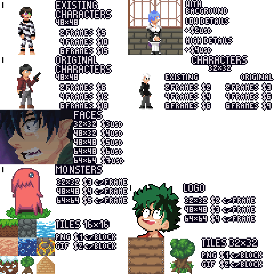 FOR HIRE] PIXEL ART COMMISSIONS (open for one slot ONLY