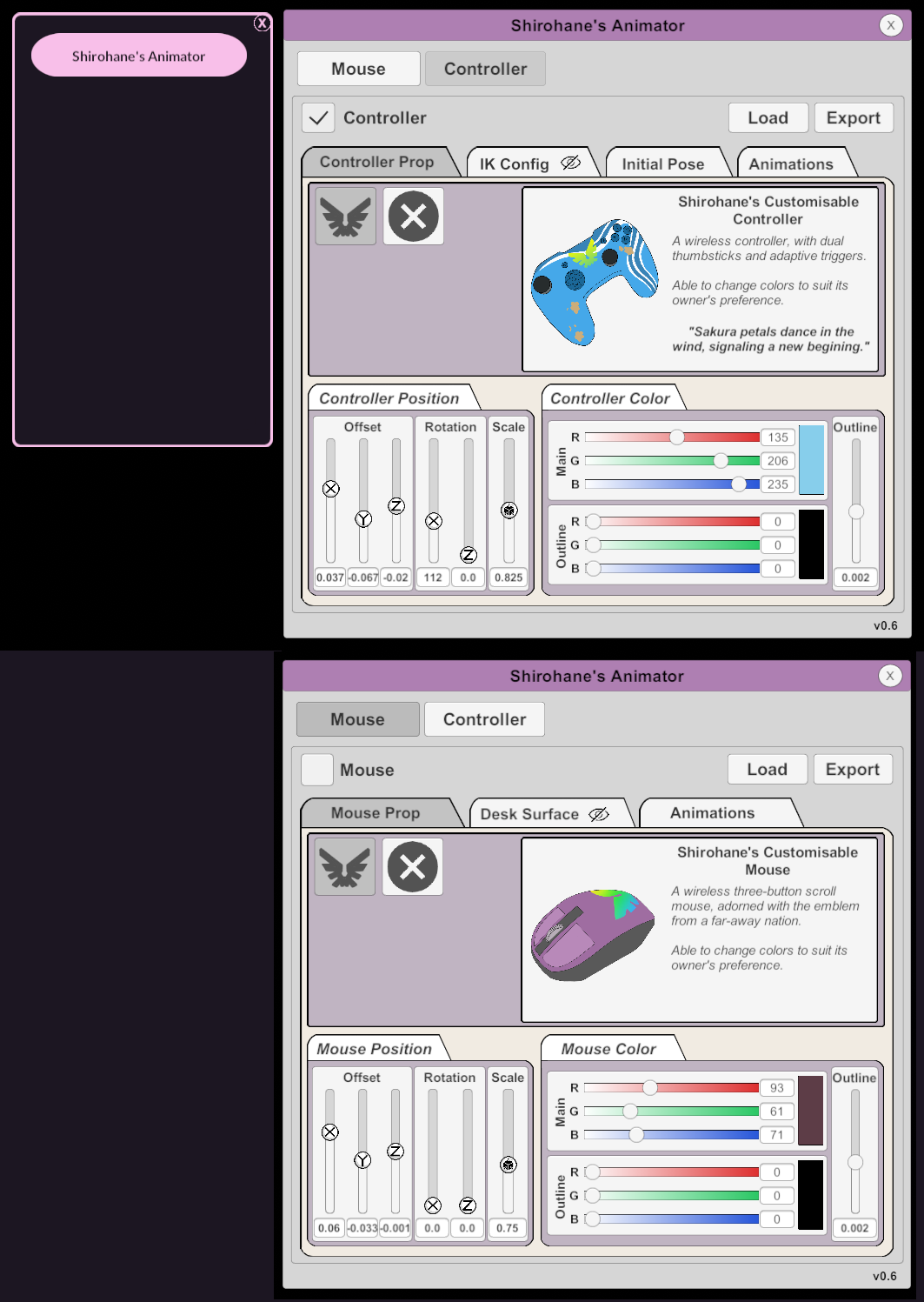 Screenshot 7 for Shirohane's Controller and Mouse Plugin for VNyan