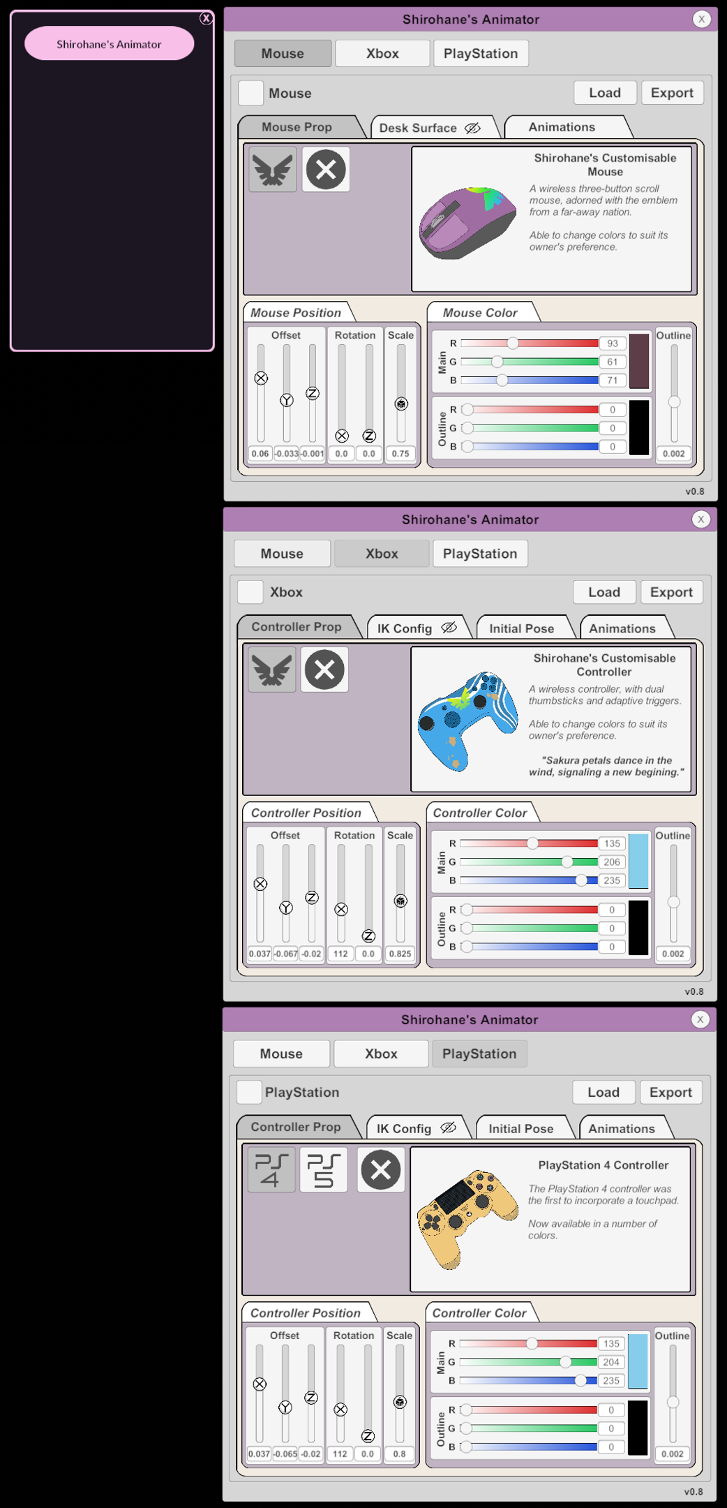Screenshot 7 for Shirohane's Controller and Mouse Plugin for VNyan