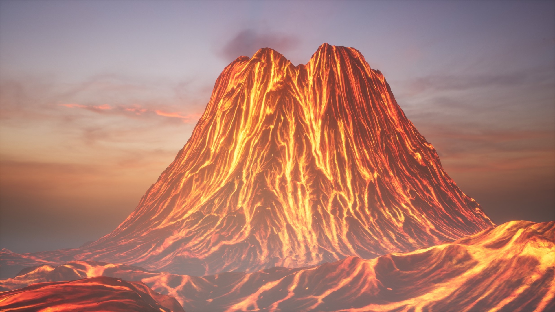 Realistic Landscape Vista Pack: Volcanos by MadyanStudios