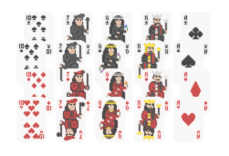 Simple 2D Pixel Playing Cards by Bazelico