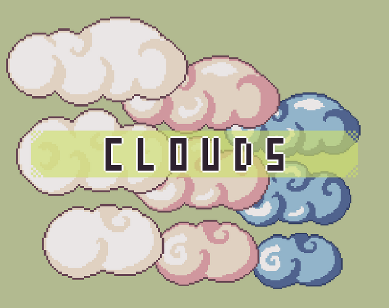Pixel Art Clouds by Gabl