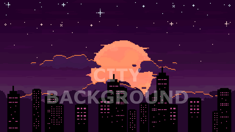 2D Pixel Art City Backgrounds Pack by Arludus