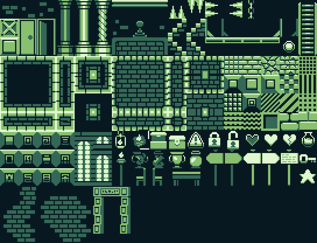 Rate GameBoy Style Castle Tileset by yasriii for Pixel Asset Pack Jam ...