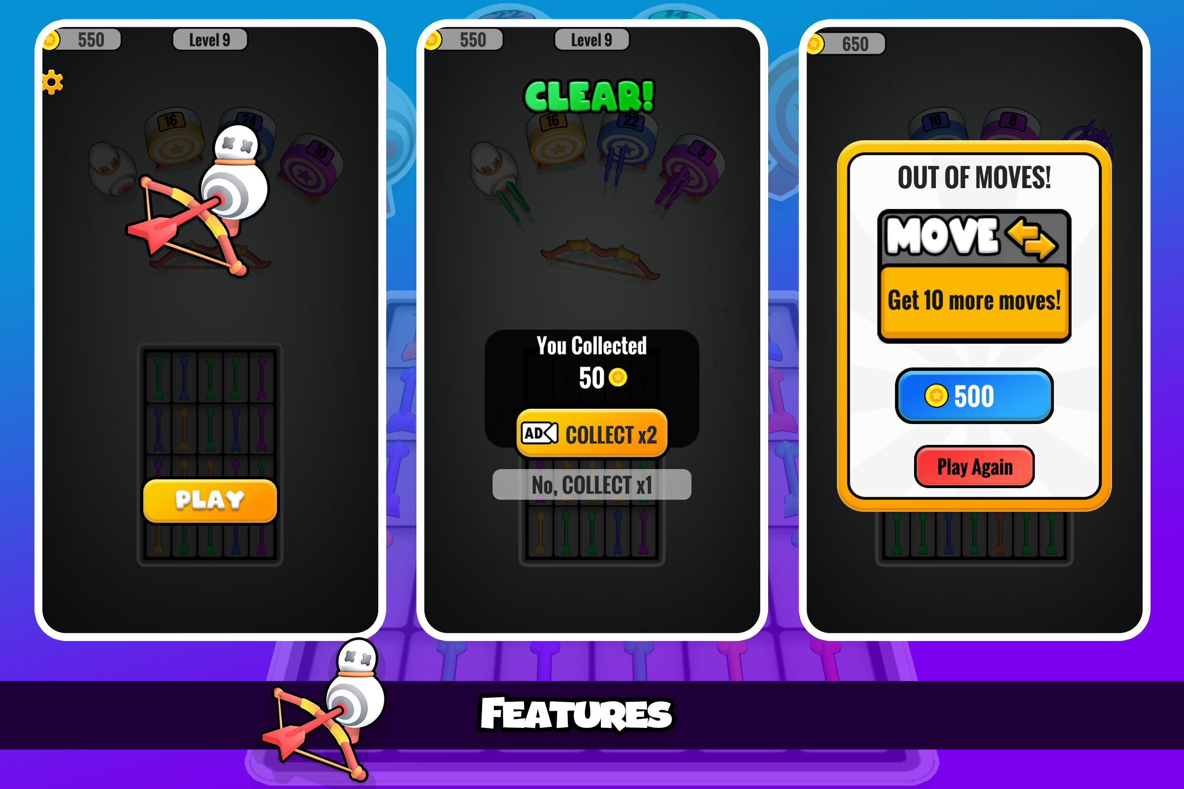 Arrow Rush – Hyper Casual Tap & Shoot Unity Source Code by logcatgames.com