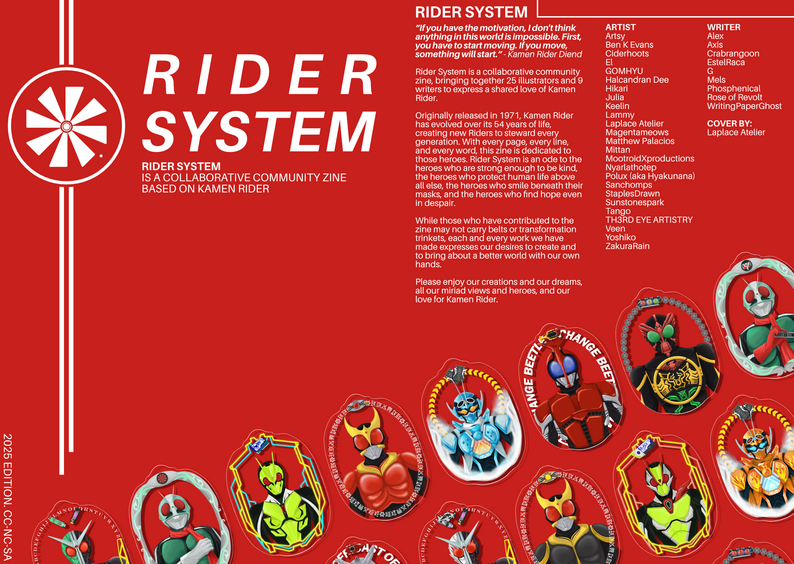 Earth Rider System Rider System - A Kamen Rider Zine by Rider System Zine