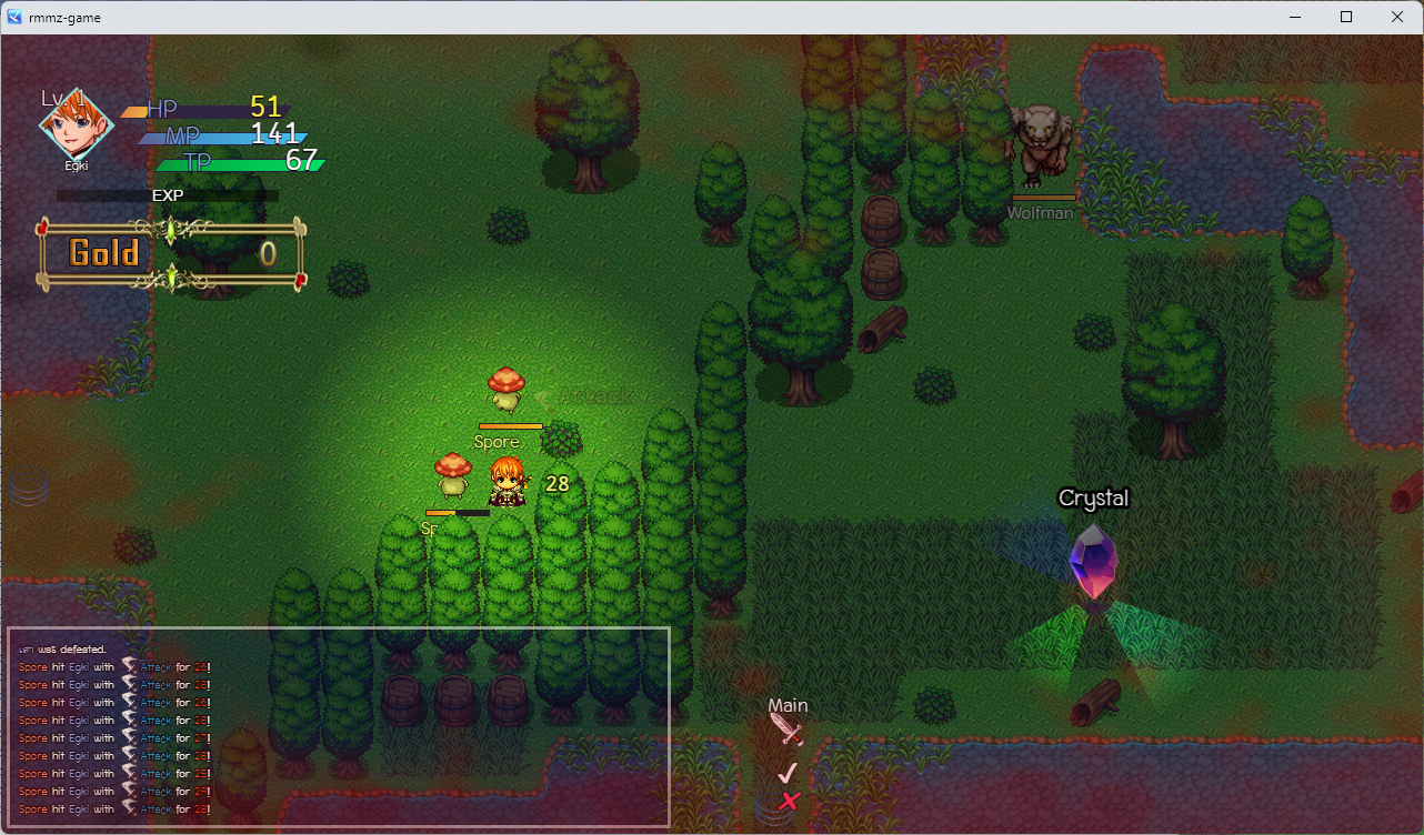 Screenshot 2 for RPG Maker MZ Plugin - Low HP Warning Effect