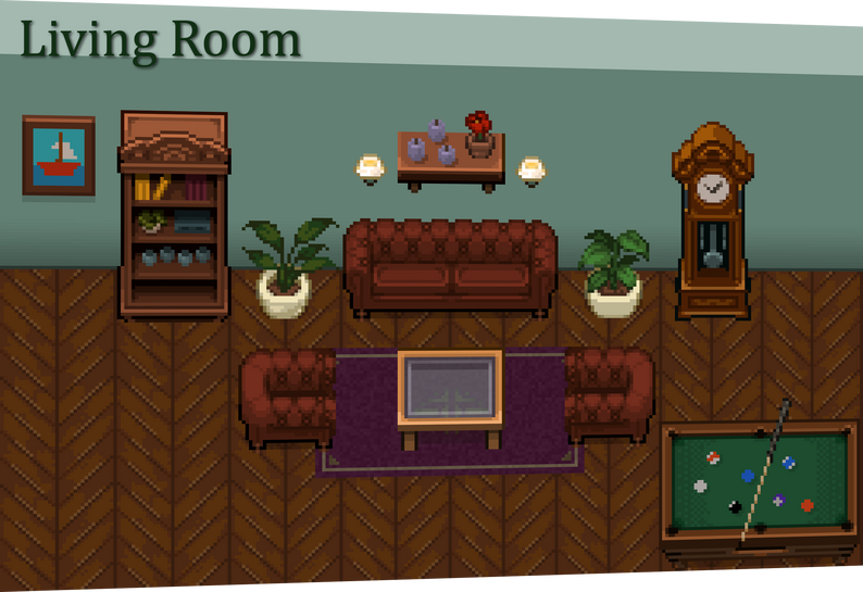 Top Down Interior Assets - Pixel Art [32X32] by Pixels by Skab