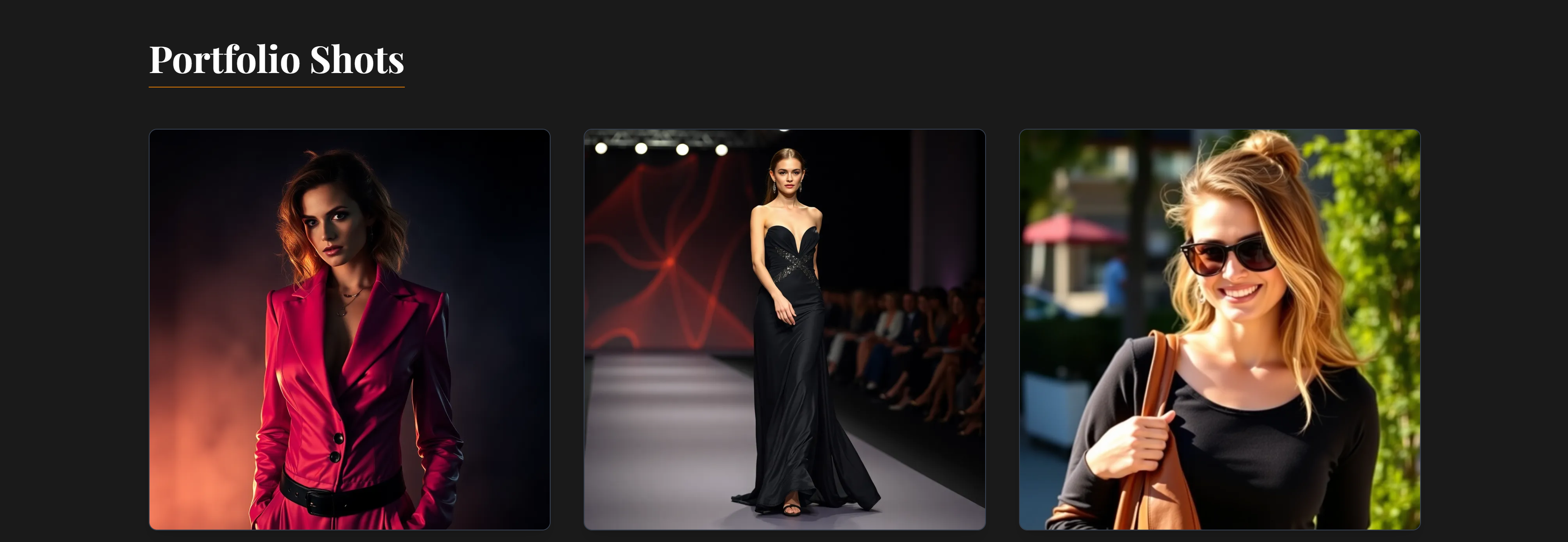 Model Portfolio Page 04 – Showcase Your Work & Get Booked by DESIGNA