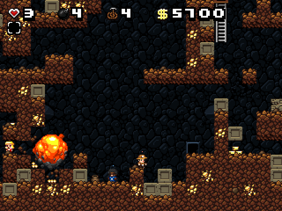 Spelunky, Made With GameMaker