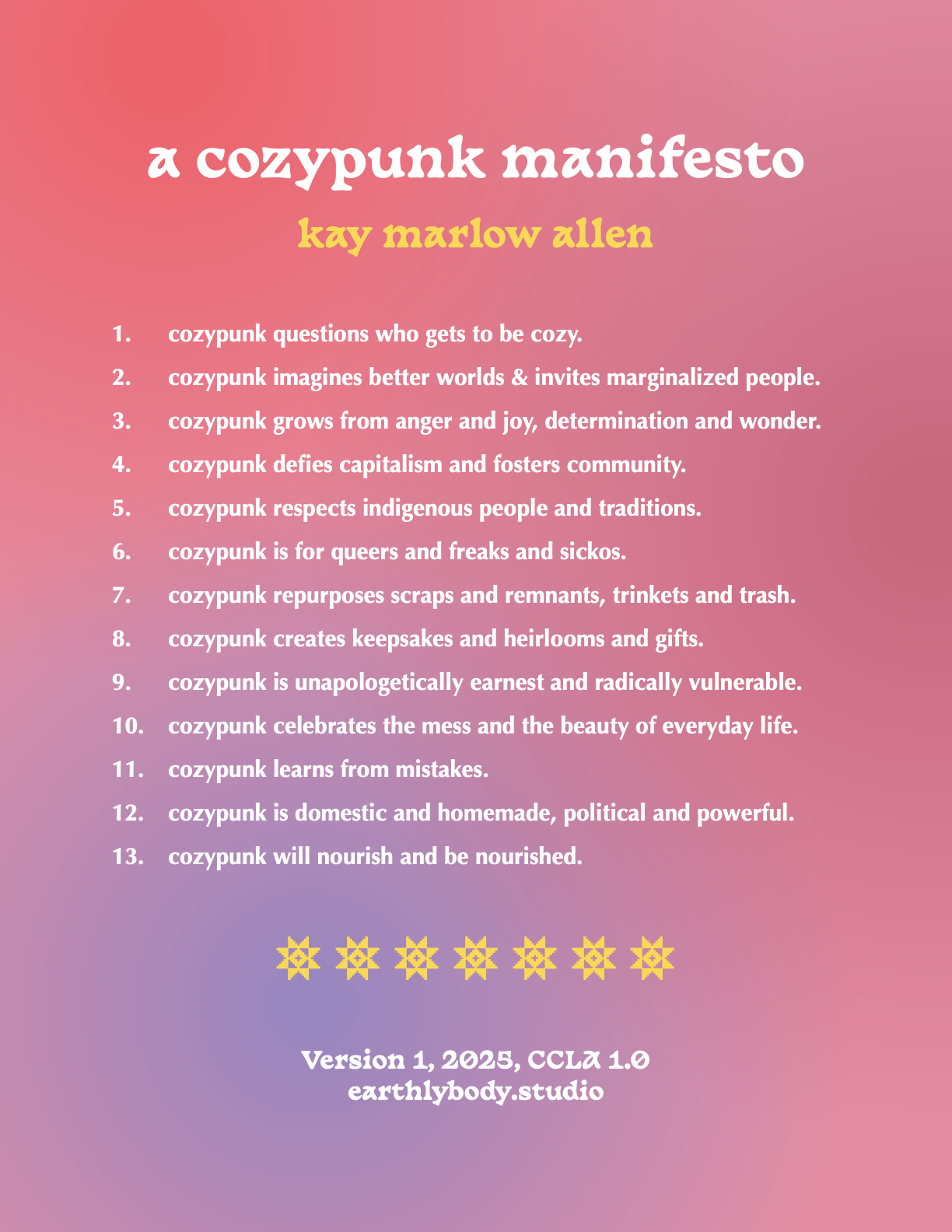 Screenshot 2 for a cozypunk manifesto