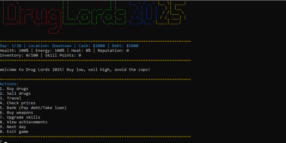 Screenshot 2 for 💾 Free Drug Lords 2025: Version 2 – Terminal Strategy Redefined