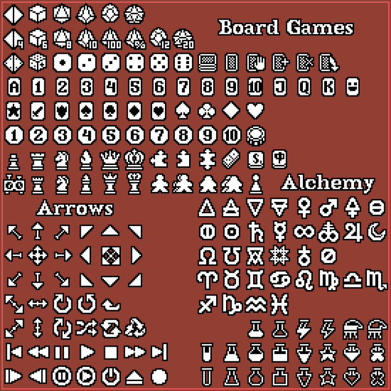 1-bit Pixel Icons by Nikoichu